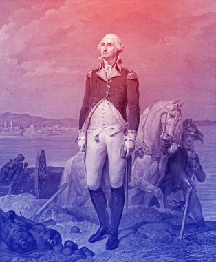 George Washington (1732-1799) şekil kazınmış. O ABD kurucu babası ve ilk Cumhurbaşkanı oldu. Amerikan Bağımsızlık Savaşı o vatansever kuvvetler İngiliz üzerinde zafer yol açtı.