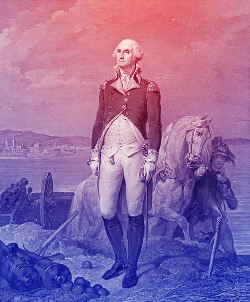 George Washington 1732 1799 Engraved Illustration Founding Father Usa First — Stock Photo, Image