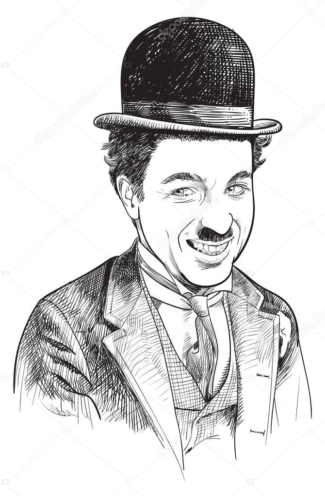 Dibujo de Charlie Chaplin para colorear Dibujos para