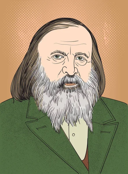 Scheikundige Dmitri Mendeleev — Stockvector