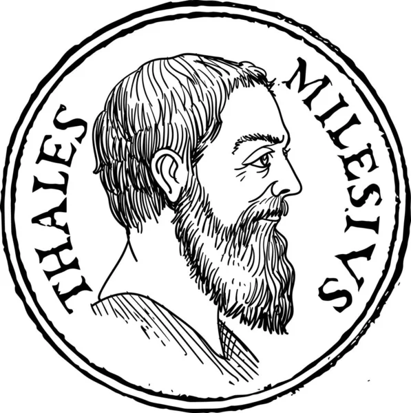 Timbre Thales de Milet — Image vectorielle