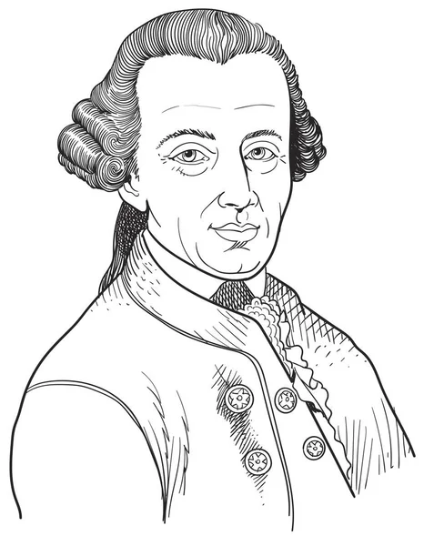 Immanuel kant — Stockvector