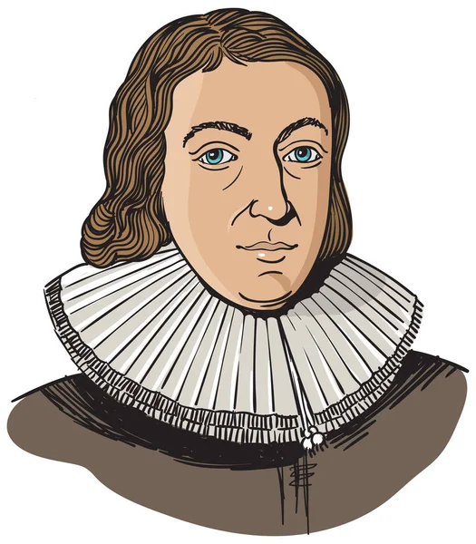 John Milton. — Vector de stock