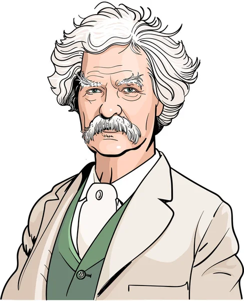 Mark Twain — Stockvektor