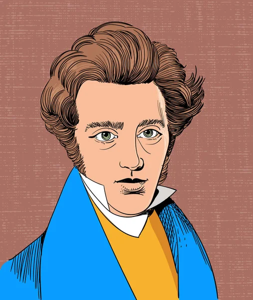 Soeren Kierkegaard — Stockvektor