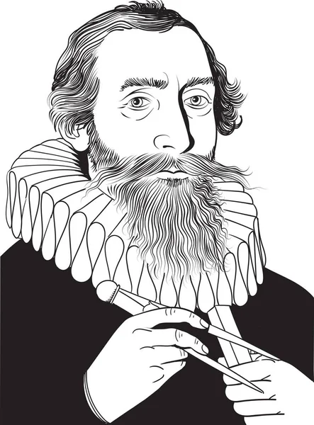 Johannes Kepler — Vector de stock
