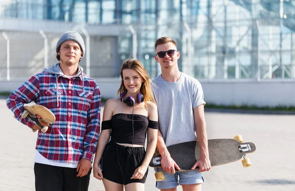 Skupina skateboardisty — Stock fotografie