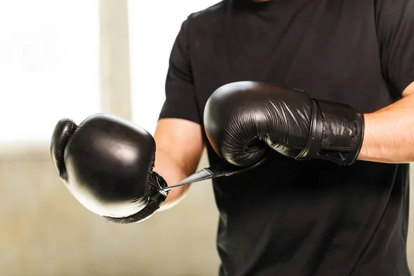 Boxer with Black Gloves