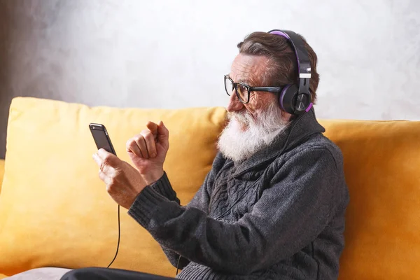 Senior Man Using Smartphone