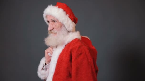 Retrato de Santa Claus — Vídeos de Stock