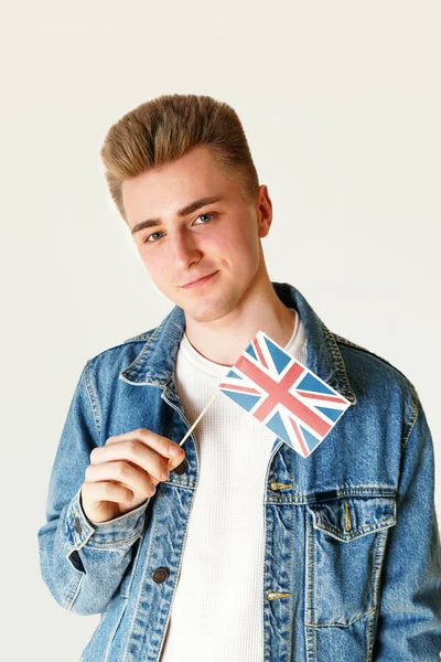 Hombre con Bandera de Inglaterra —  Fotos de Stock