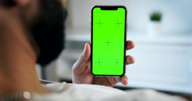 Man Dokunmak Chromakey Smartphone