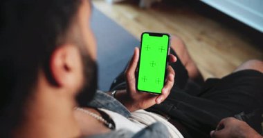 Man Dokunarak Chromakey Smartphone