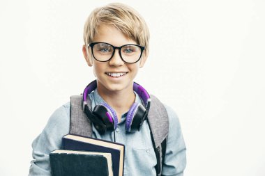 Gözlük Güler Yüzlü Dostu Schoolboy