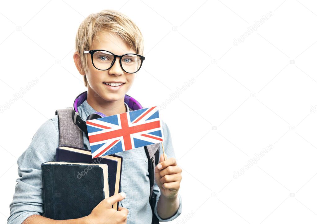 School Kid with Union Jack