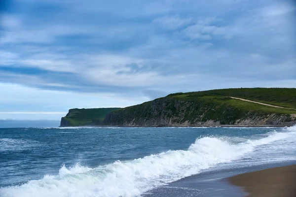 Vågor Stranden Och Havet — Stockfoto