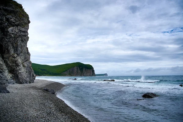 Güzel Sahil Deniz Manzarası Sabah — Stok fotoğraf