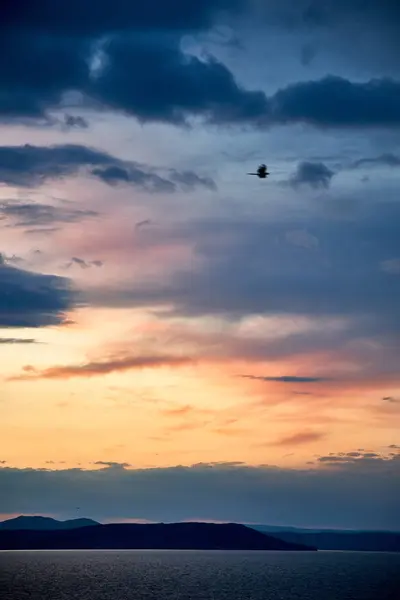 Відображення Заходу Сонця Морі — стокове фото