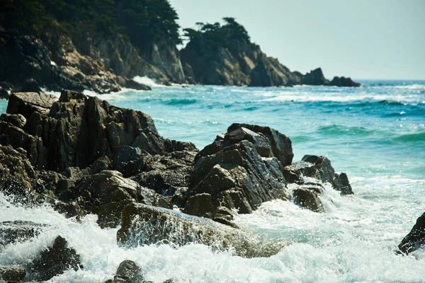 Vista Panorâmica Das Ondas Mar — Fotografia de Stock