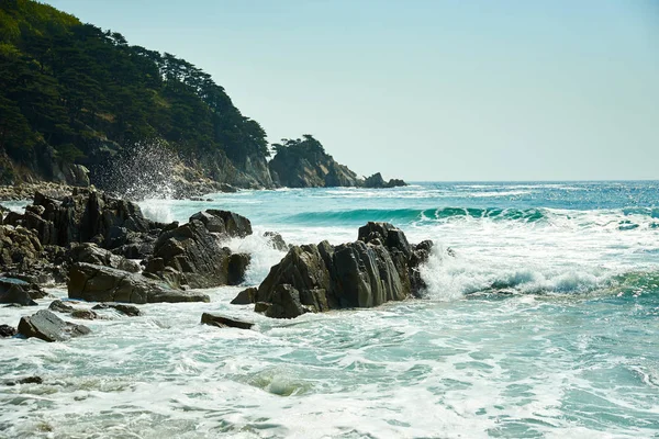 Vista Panorâmica Das Ondas Mar — Fotografia de Stock