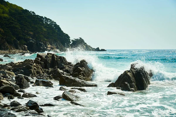 Malowniczy Widok Fale Morza — Zdjęcie stockowe
