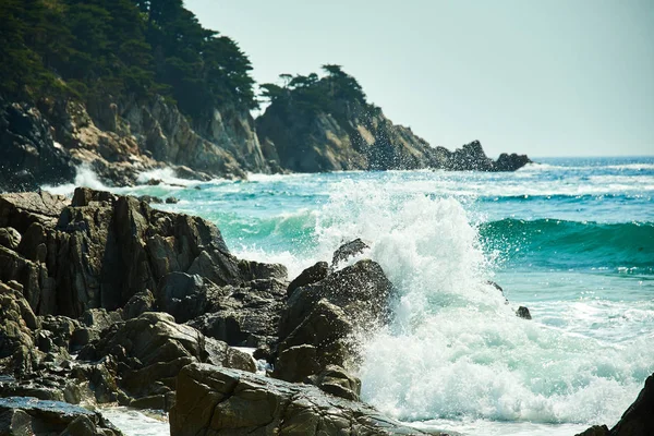 Vista Panorâmica Das Ondas Mar — Fotografia de Stock