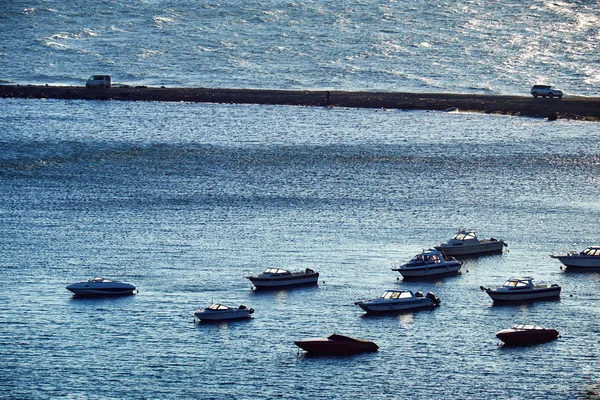 Schilderachtig Uitzicht Boten Zee — Stockfoto