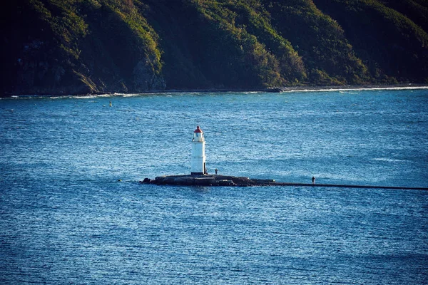 Schilderachtig Uitzicht Vuurtoren Zee — Stockfoto