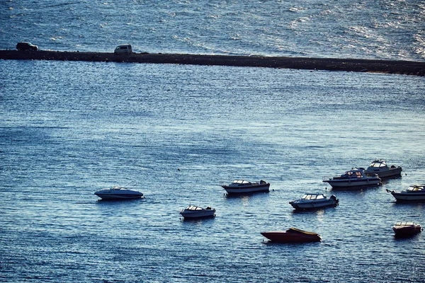 Живописный Вид Лодки Море — стоковое фото
