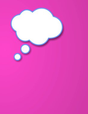 Renkli çizgi film düşünce kabarcığı