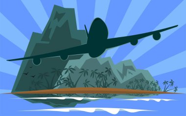 Gökyüzünde bir uçak