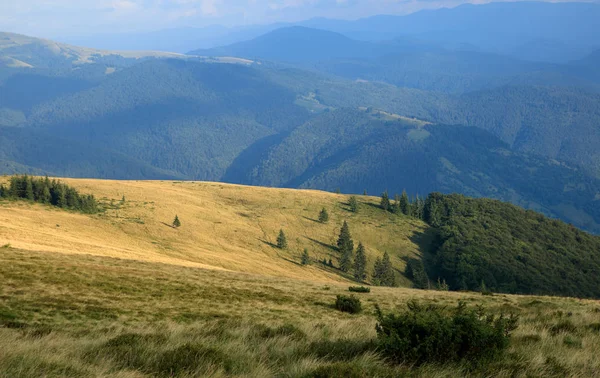 View Hills Mountain Peak Yellow Grass — Stock Photo, Image