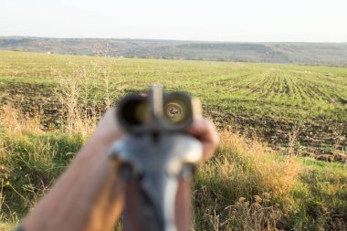 boş ve temiz varil double-barreled av tüfeği