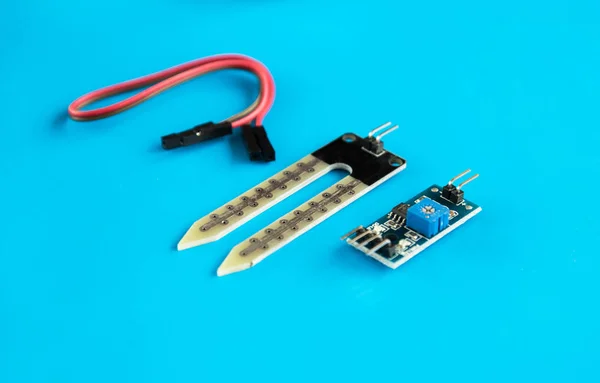 Hygrometer detekterings modul, jord fukt sensor för Arduino — Stockfoto