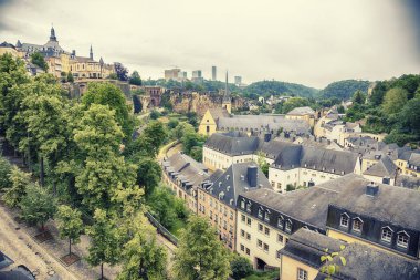 Eski Şehir Lüksemburg yukarıdan, görüntüleme