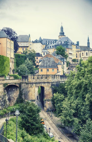 Vista Sulla Città Vecchia Lussemburgo Dall Alto — Foto Stock