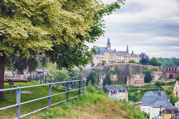 Vista Sul Fiume Alzette Città Del Lussemburgo — Foto Stock
