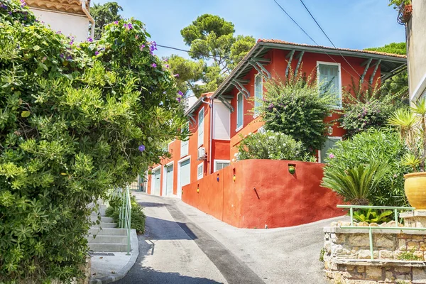 Pequena Rua Verão Bandol Região Toulon — Fotografia de Stock