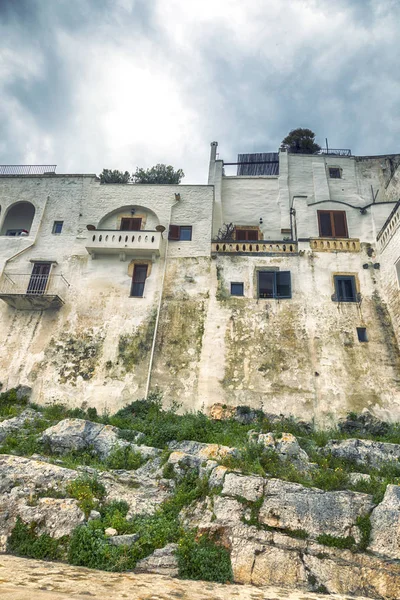 Ostuni antik kasaba duvarı, İtalya — Stok fotoğraf
