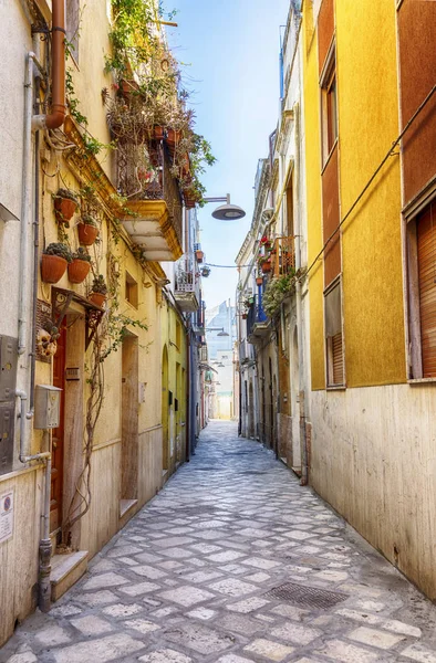 Rue dans le vieux centre de Brindisi, région Pouilles, Italie — Photo