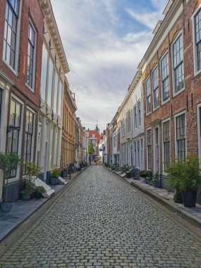 Street in the Center of Middelburg, the Netherlands