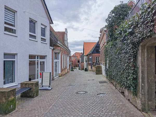 street in small town Bad Bentheim, Germany 