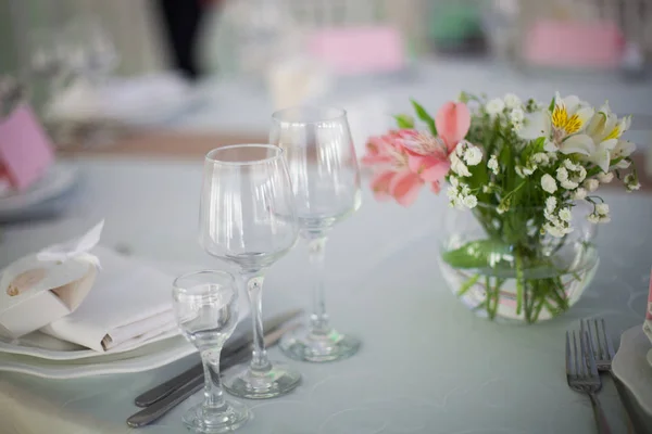 Hermosas Decoraciones Boda Barra Caramelo —  Fotos de Stock