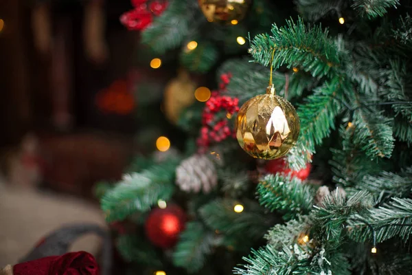 Hermosa Sala Navidad Decorada — Foto de Stock