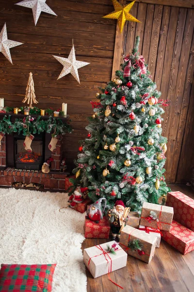 Krásné Zdobené Vánoční Pokoj — Stock fotografie