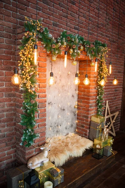 Beautiful Decorated Christmas Room — Stock Photo, Image