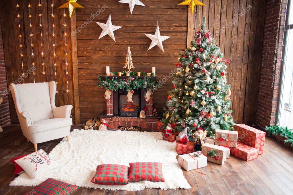 beautiful decorated christmas room