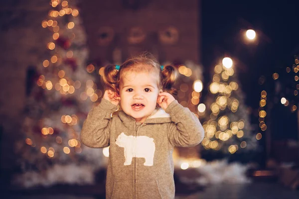 Bellissimo Bambino Camera Decorata Natale — Foto Stock