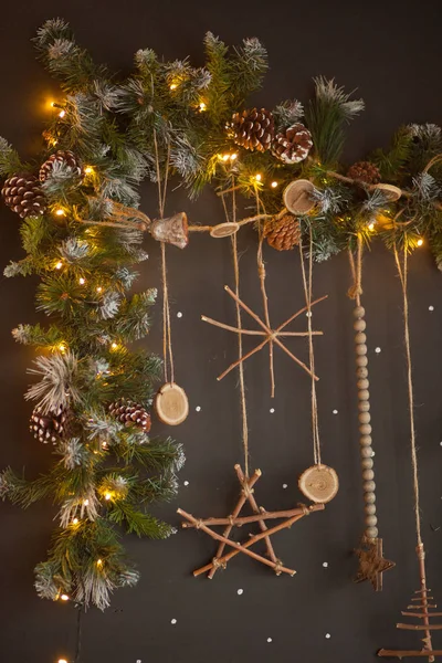 Hermosa Sala Navidad Decorada — Foto de Stock