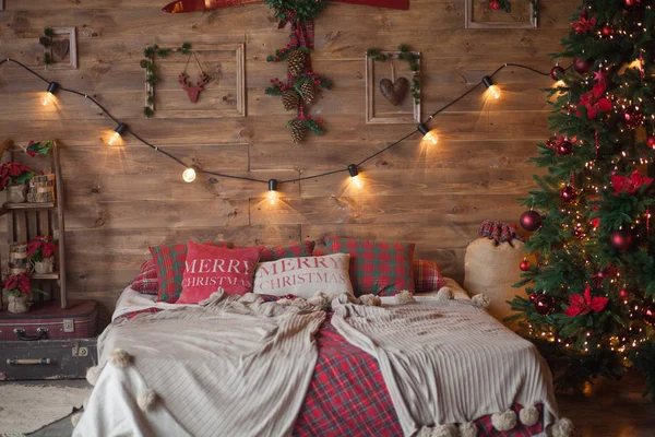 Beautiful Decorated Christmas Room — Stock Photo, Image